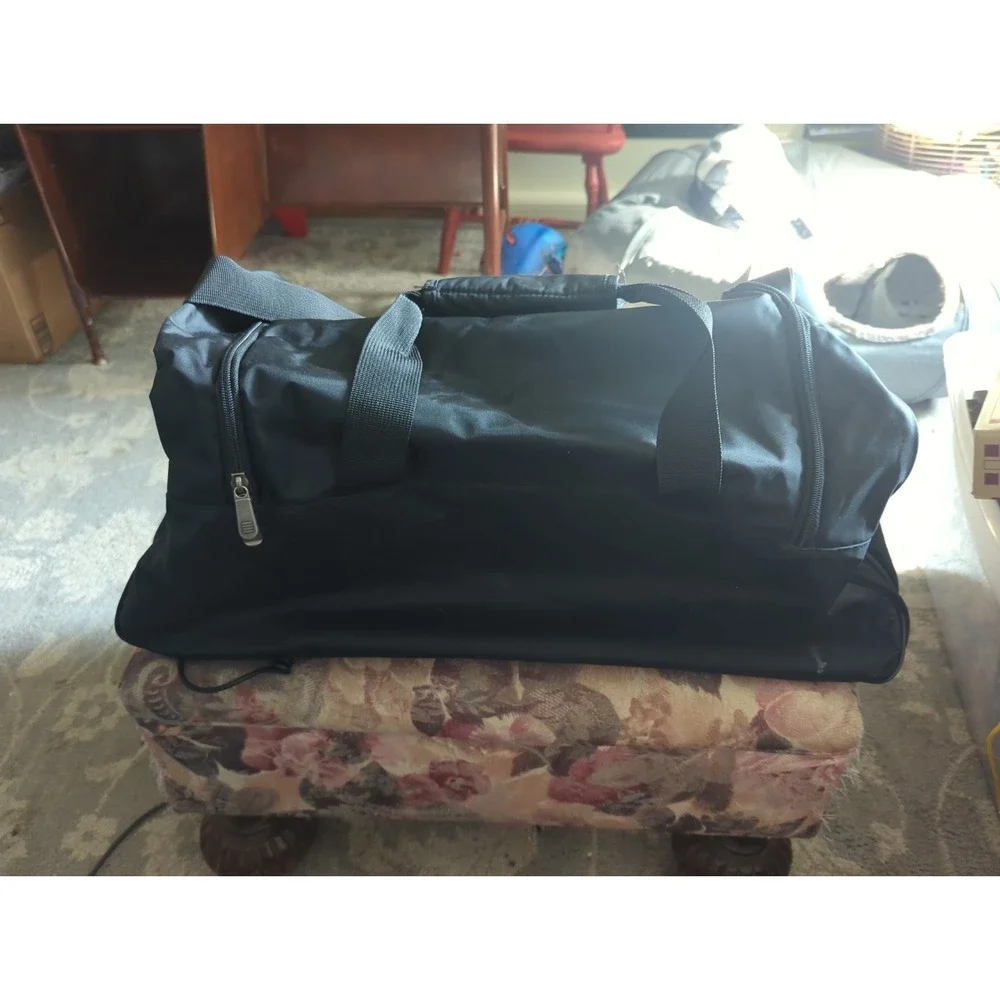 Nike Elite Duffel Bag Black Mesh Pocket BA0037-001 Vintage 2008 Sport Gym 20